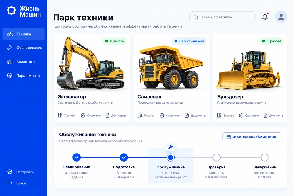 Визуальная концепция проекта «Жизнь Машин»